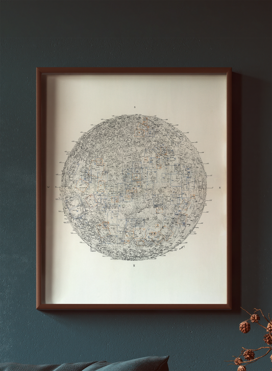 General map of the Moon, 1912