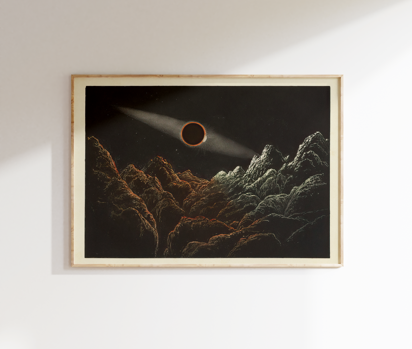 Aspect of an eclipse of the sun by the earth as it would appear as seen from the moon, 1874