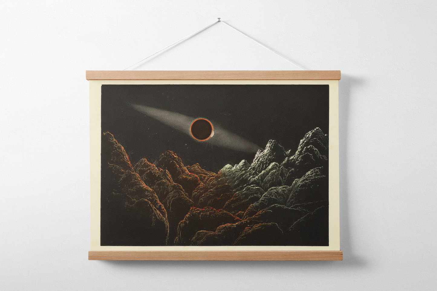 Aspect of an eclipse of the sun by the earth as it would appear as seen from the moon, 1874