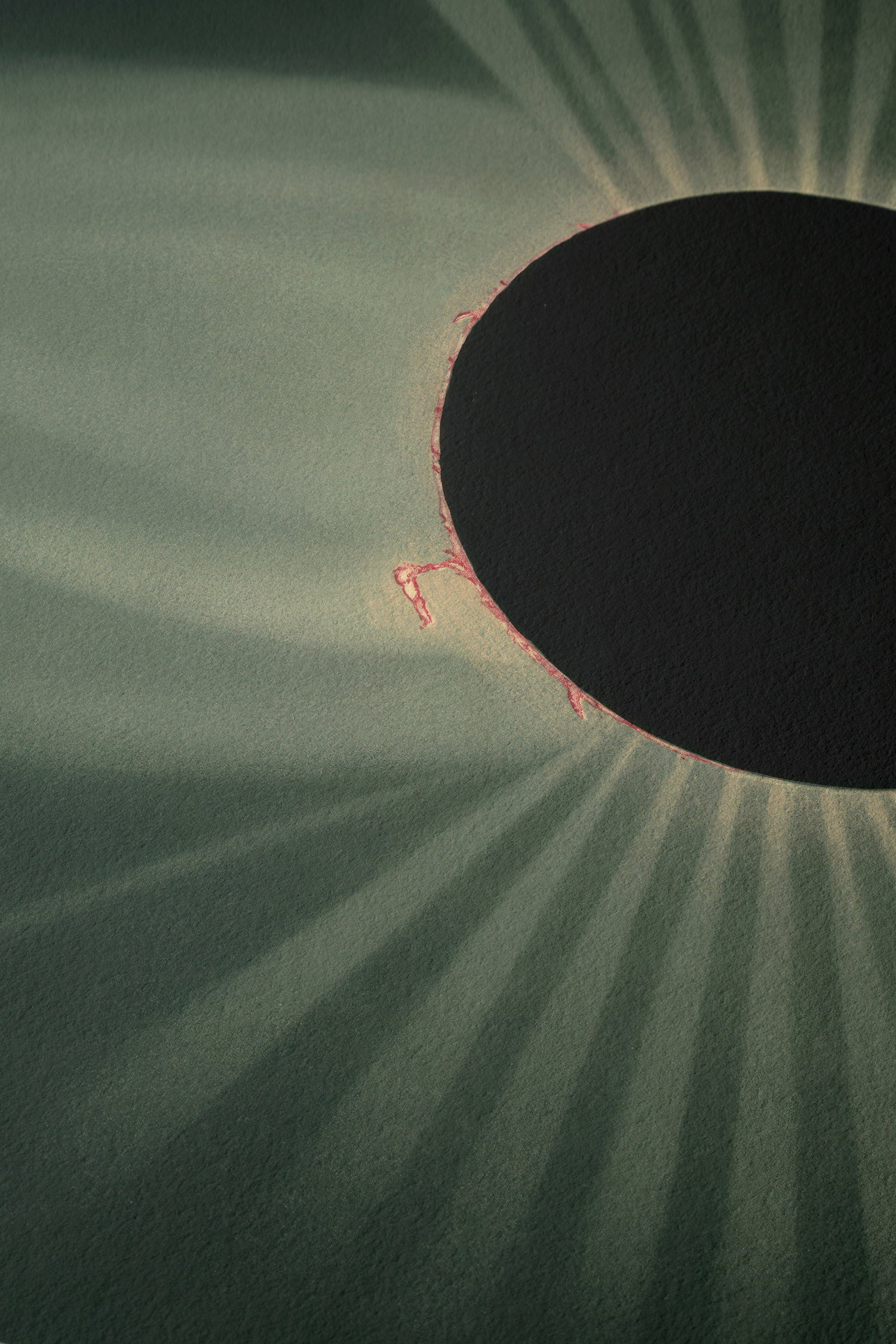 Historic total solar eclipse illustration with the Sun’s corona