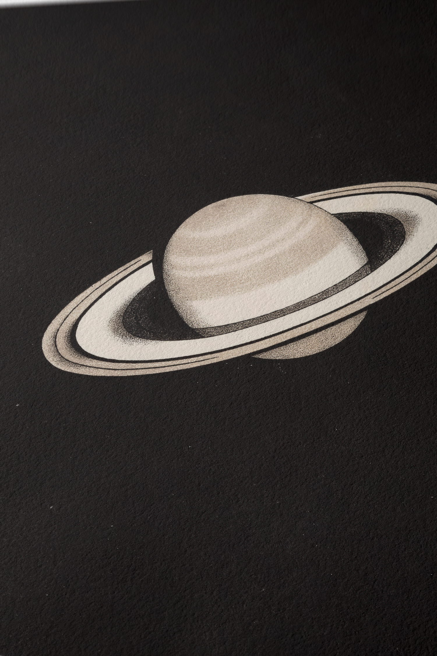 Historic planet prints featuring Saturn, Mars and Venus from nineteenth-century astronomy