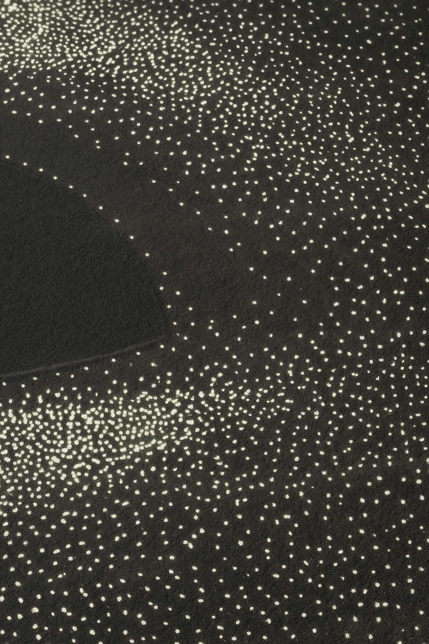 Close-up of Jean-Pierre Luminet’s black hole print from 1979