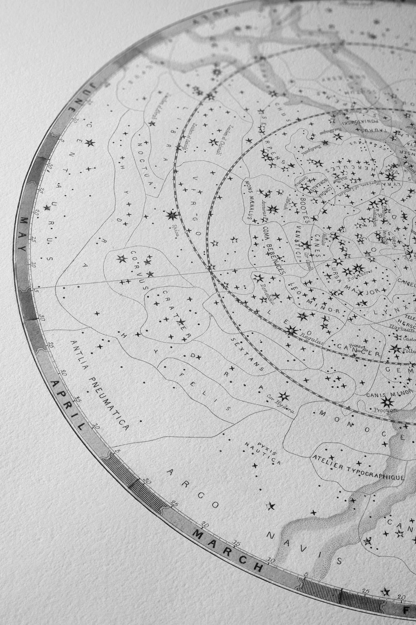 Transparent chart of Heavens, 1851 BW