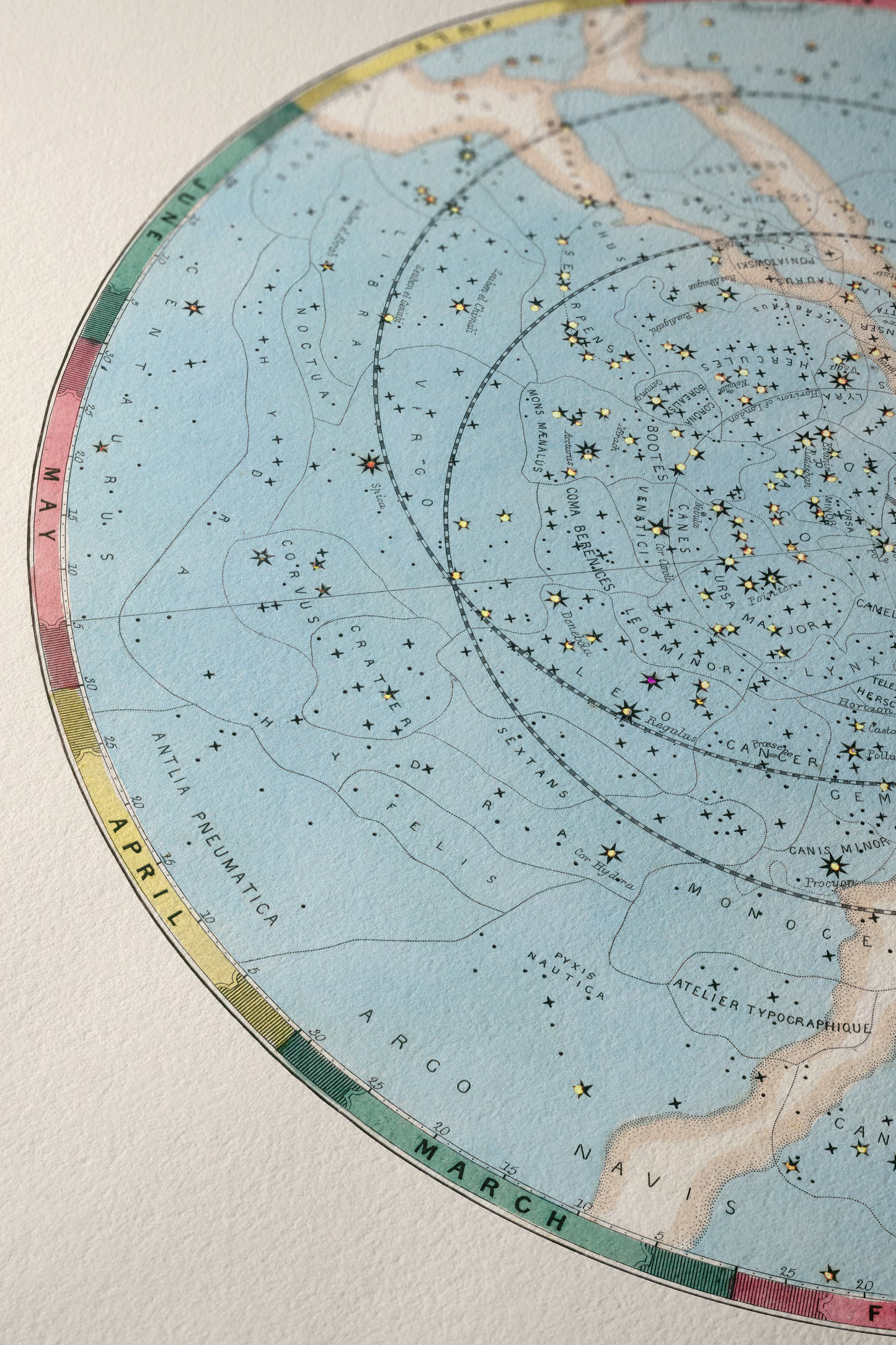 Transparent chart of Heavens, 1851