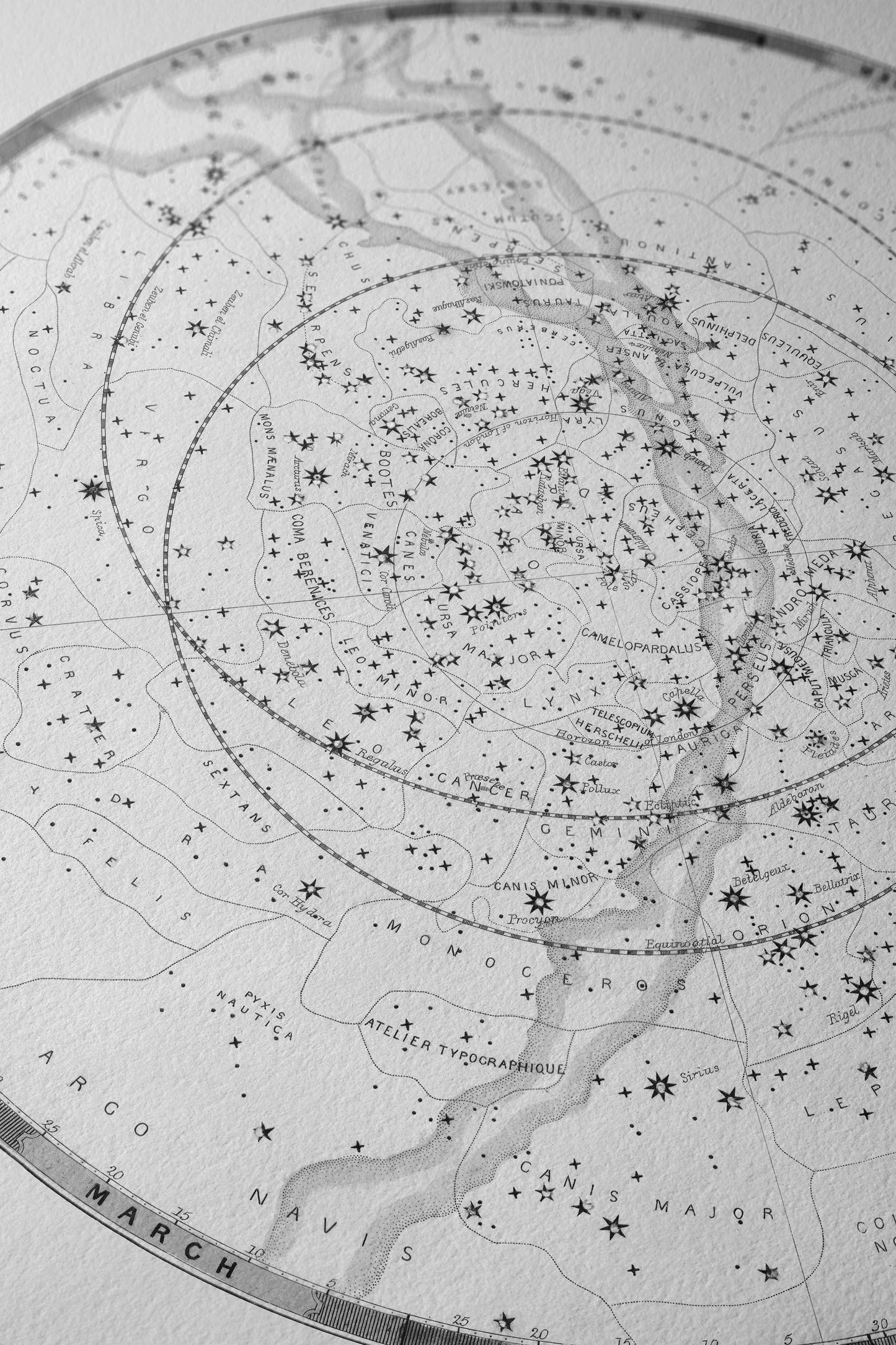 Transparent chart of Heavens, 1851 BW