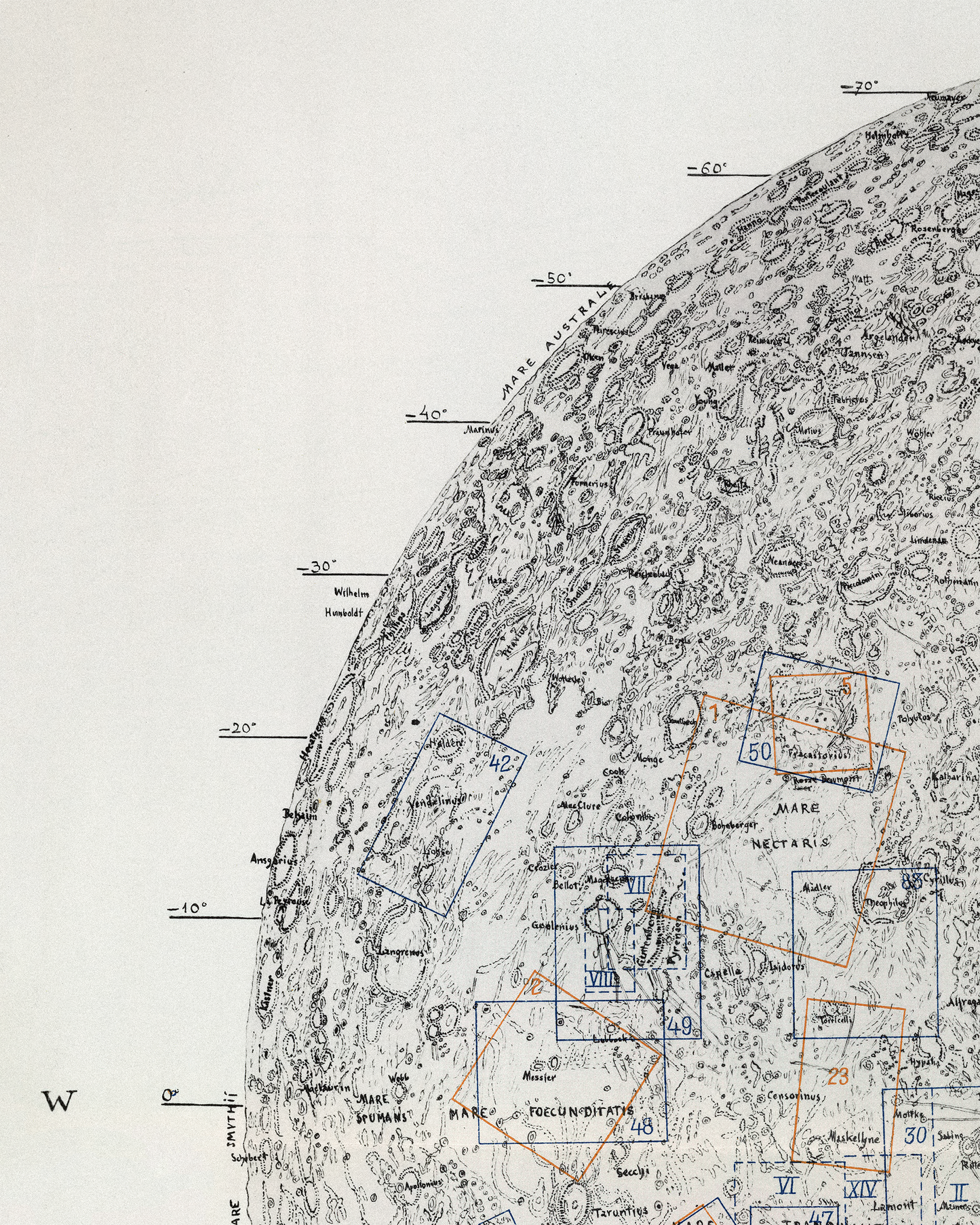 General map of the Moon, 1912