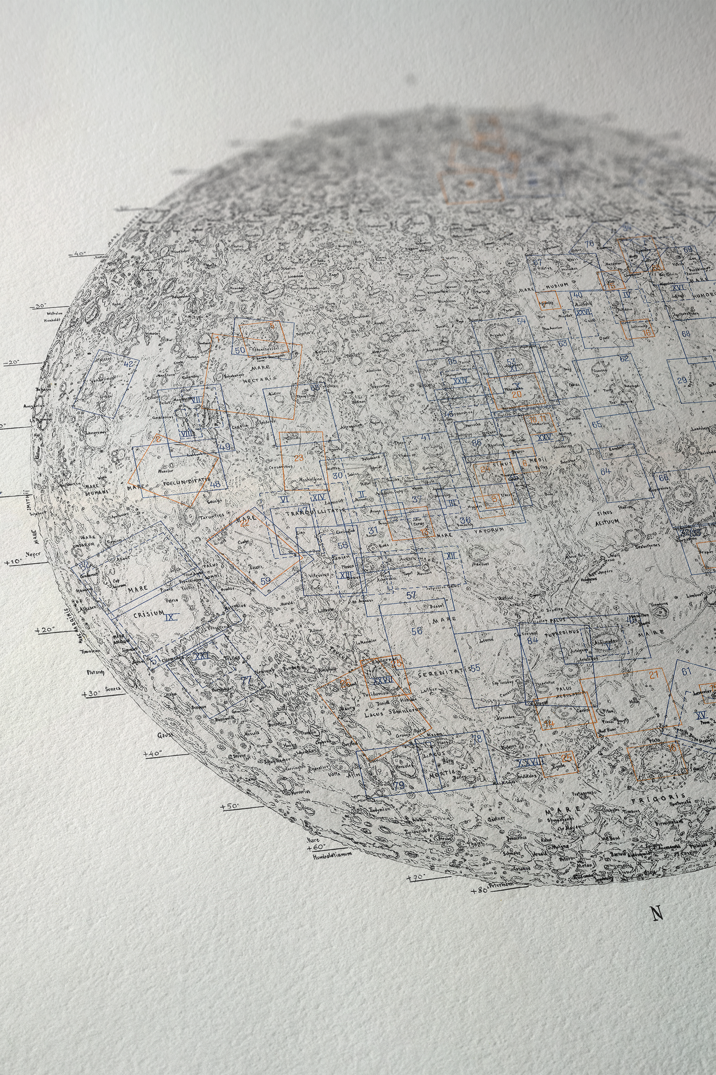 General map of the Moon, 1912